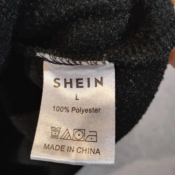 Shein Black Sweatshirt Long Sleeve Orange Tree Silhouette Decor  Size Large - Picture 2 of 6